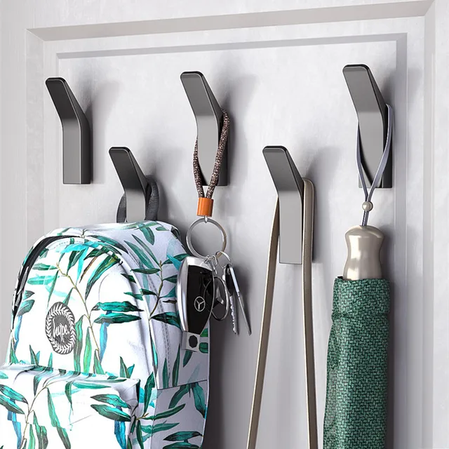 Többcélú Fali Szervező Horog Mögött A Ajtó Kulcstartó Fogas Horgos Fürdőszoba Köpeny Törülközőtartó Konyhai Hardver Polchorog