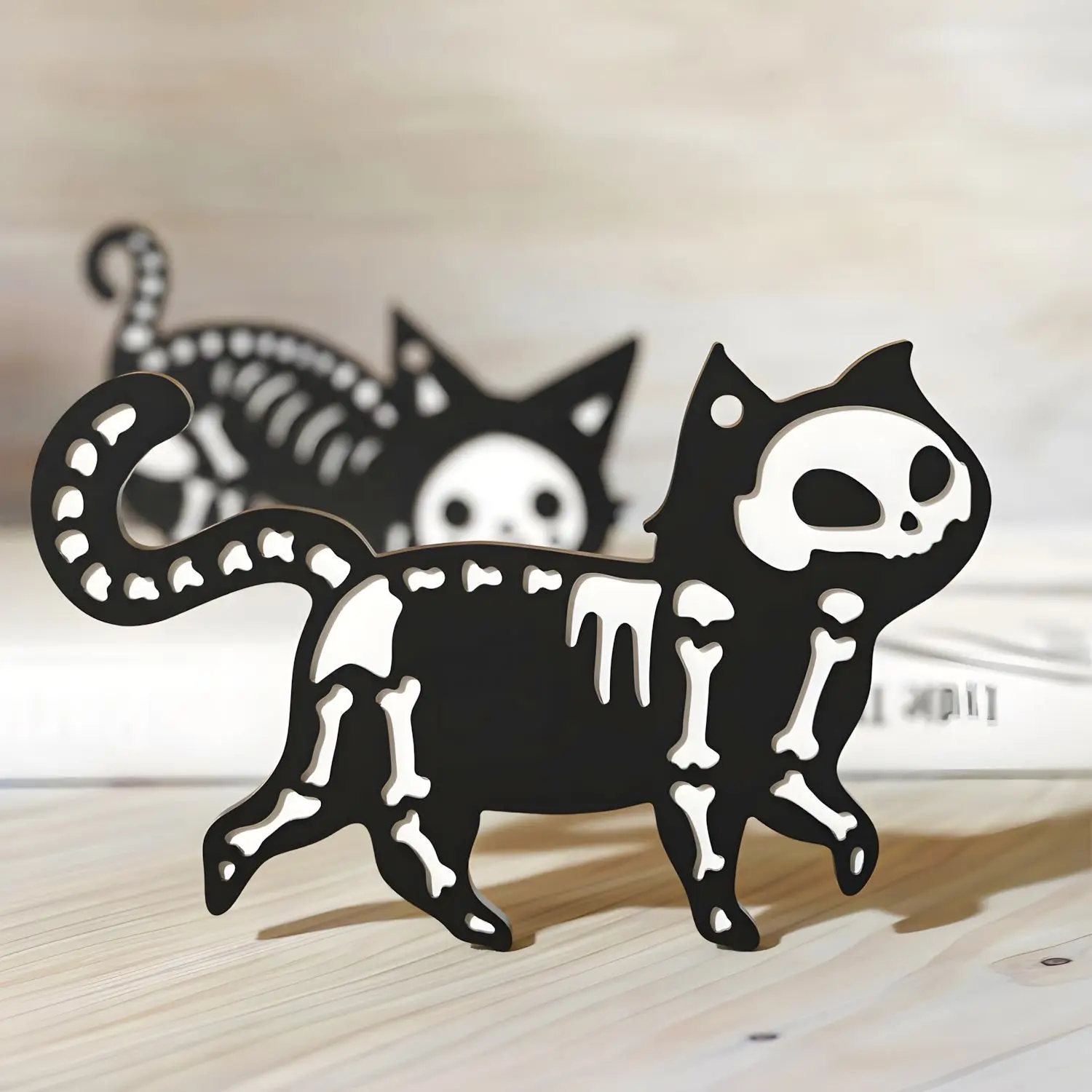 DIY Epoxidharz-Gießform Halloween Totenkopf Katze Silikonform Schlüsselanhänger Anhängerform – Detail 4
