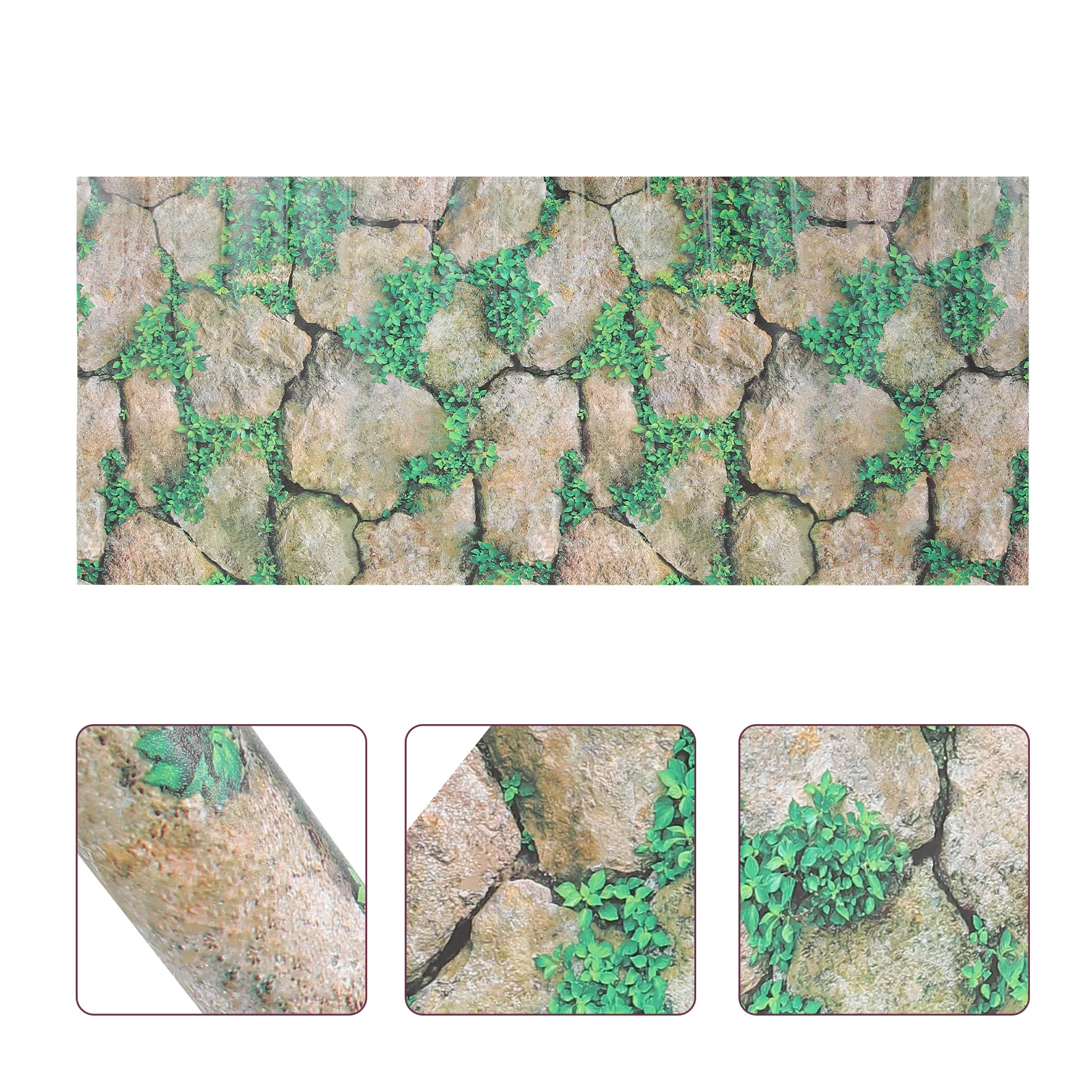 

Reptile Tank Adhesive Sticker Rocks Pattern Sticker Reptile Terrarium Landscaping Sticker