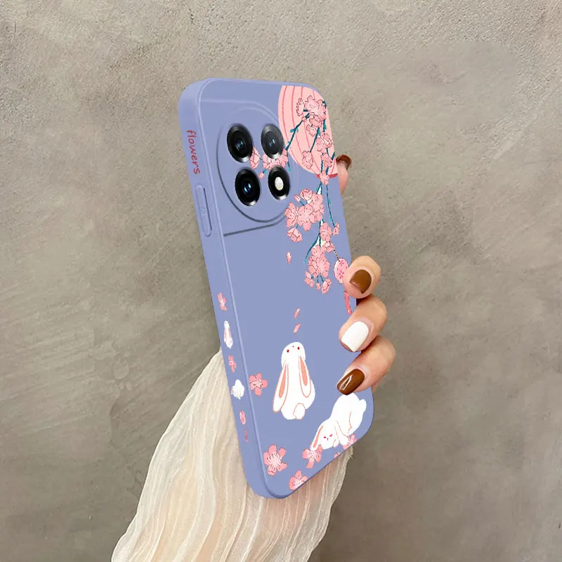 Peach Bunny Liquid Silicone Phone Case