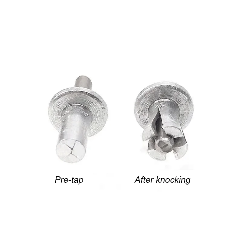 Rivets And Fasteners Rivets And Screws 10/30/60/100pcs Round Head Aluminum Core Knock Type Small Tapping Screws Expansion Shock
