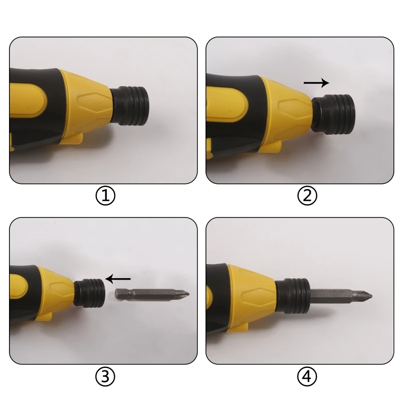 USB 충전식 케이블이 포함된 44개 미니 스크루드라이버 6.35mm 인터페이스 ..