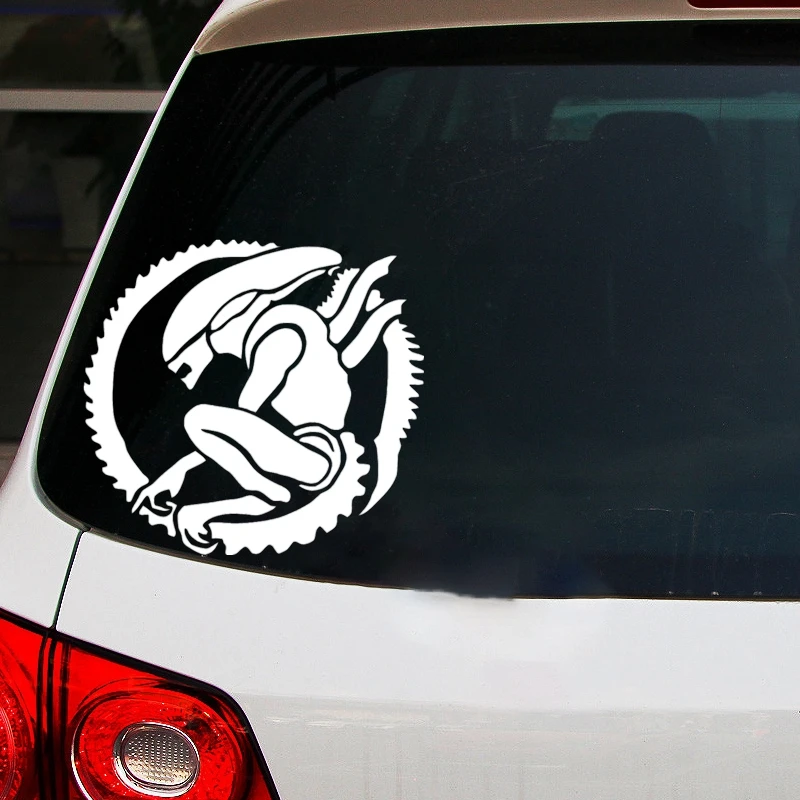 

15cm Vinyl Decal Alien Car Sticker Waterproof and Sunscreen Auto Decors on Car Body Bumper Rear Window