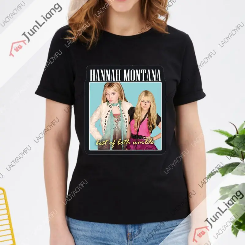 Summer Short sleeve Hannah Montana Printed T-shirt street