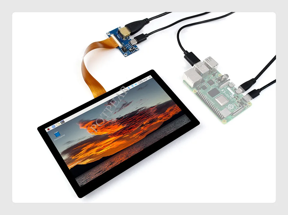 raspberry pi polegada tela ultrafinos integrado hdmi ffc cabo porto