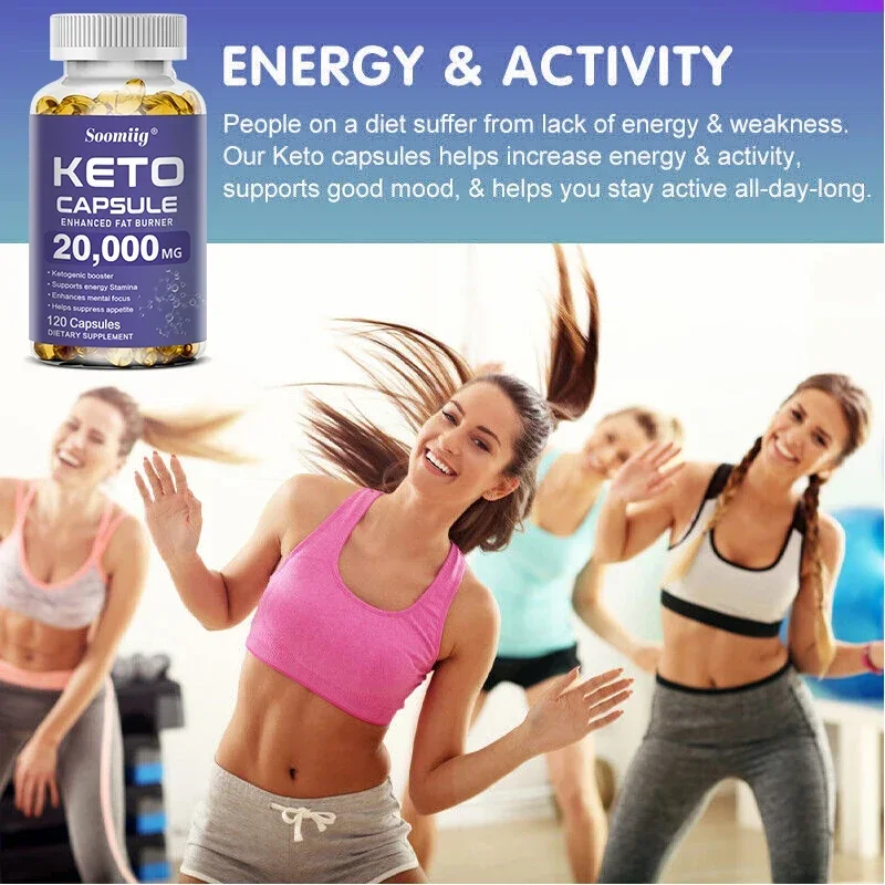 Keto Capsules Highly Effective Fat Burners, Support Energy Metabolism, Help Appetite Suppression