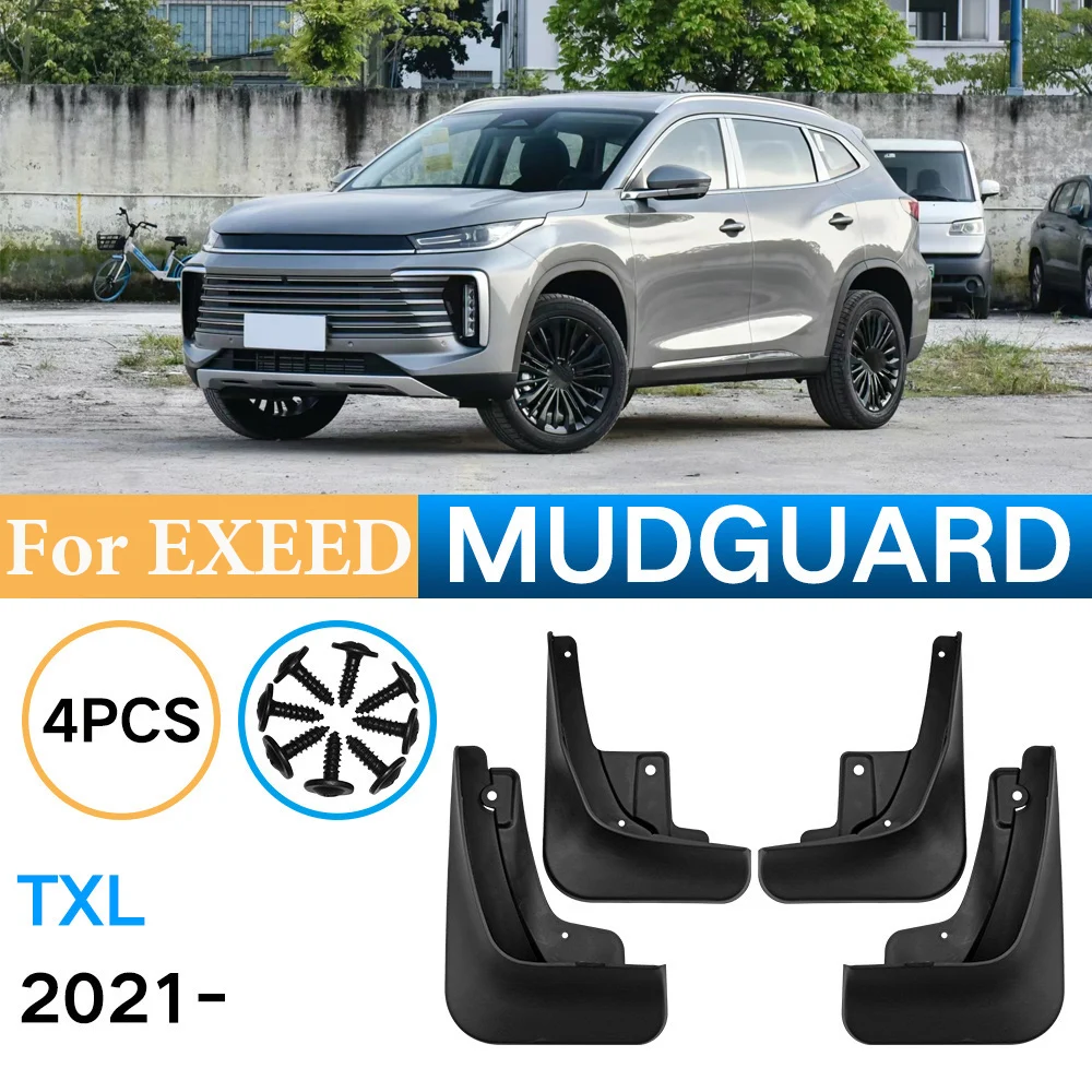 

4PCS Front Rear Mudguard For EXEED TXL 2021 2022 2023 2024 Mudguards Splash Guards Fender Mudflaps Auto Accessories