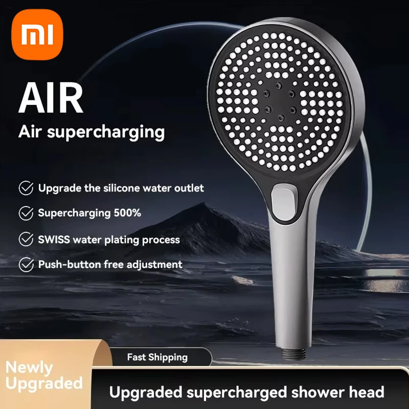 Xiaomi Booster Shower Head Powerful Pressurised Shower Head Home Bath Shower Head 3-Speed Adjustment Home Bathroom Facilities 2