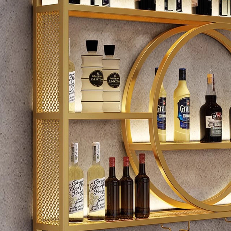 Display Storage Wine Cabinets Retail Small Restaurant Inverted Commercial Wine Rack Buffet Mobile Mueble Para Vino Furnitures