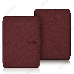 Premium Magnetic Smart Fabric Cover for Kindle Paperwhite - Sleek and Durable Protection (Wine Red)