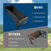 Garvee Heavy Duty 22 Gallon Livestock Feeder, Metal Sheep Feeder for Farm Sheds & Pens, Large Capacity for Goat, Pig, Hog, Horse, Feeds Up to 10 Animals at Once, Black