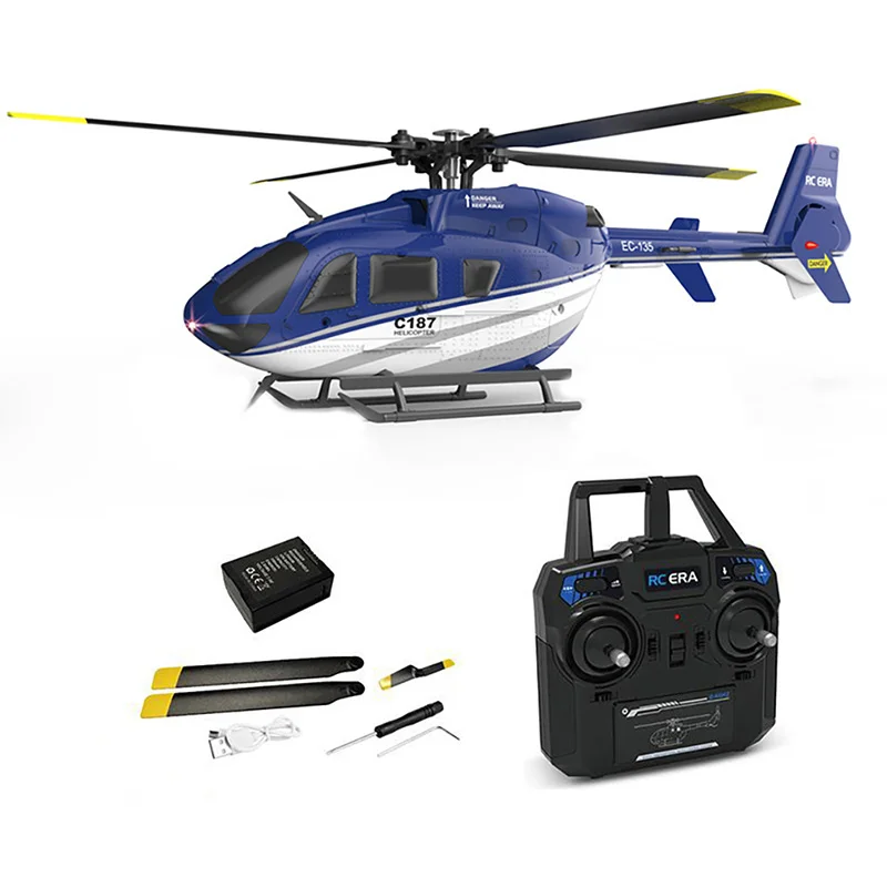 

RC EAR C187 4CH 6-Axis Gyro Altitude Hold Flybarless EC135 Scale RC Helicopter C187 PRO RTF 2.4G