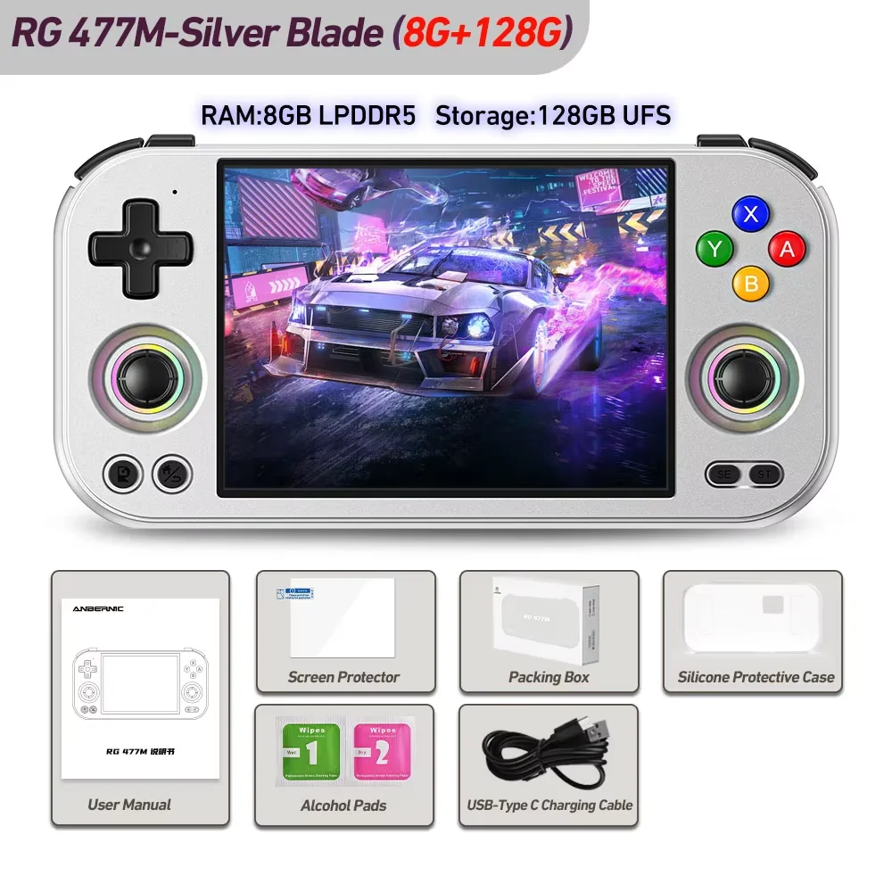 ANBERNIC RG477M 8GBメモリ + 128GB 新品 ANBERNIC RG 477M Handheld Game Console 5300mAh Android 14