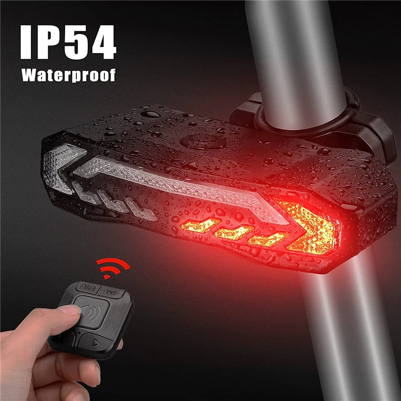 Bicycle Alarm Taillight Anti Theft USB Rechargeable Waterproof Bike