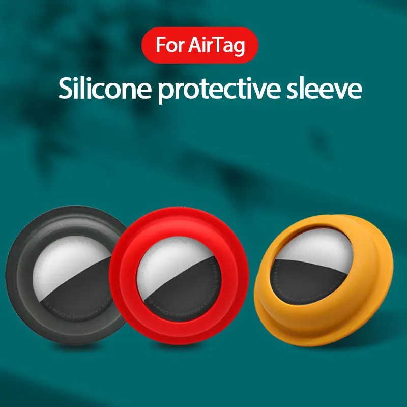 

Protective Case For Apple AirTags Locator Tracker Anti-lost Device Adhesive Mount Anti-drop Silicone Sticker Protect Sleeve
