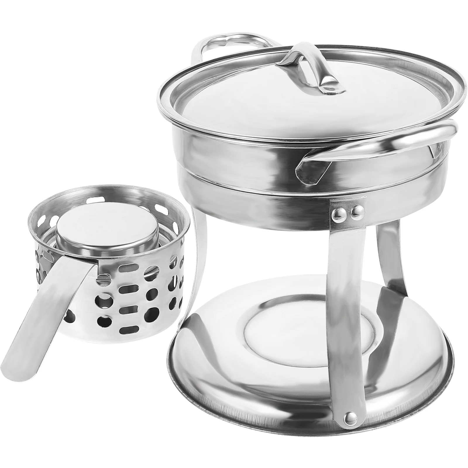 

Chaffing Dishes Single Fire Stove Hot Pot with Stainless Steel Stock Pan Chinese Kitchen Individual