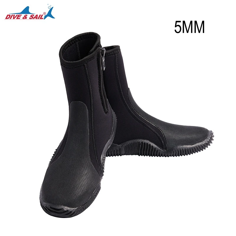 5MM Neoprene Scuba Surfing Snorkeling Diving Boots High Upper Water Sports Vulcanization Keep Warm Spearfishing Swim Beach Boots