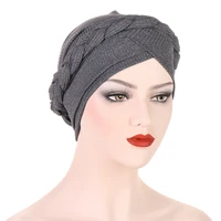 Women Hair Care Islamic Head Scarf Muslim Hijab Braid Wrap Stretch Turban Hat Chemo Cap Headwear Skullies Bonnet Turbante Mujer