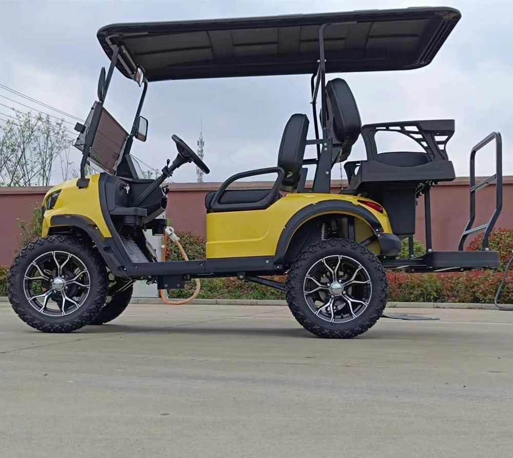 Carrello Da Golf A Due Ruote Motrici Carrello Da Golf A 4 Posti Gold Factory Personalizzato Fuoristrada Carrello Da Golf Motore Elettrico