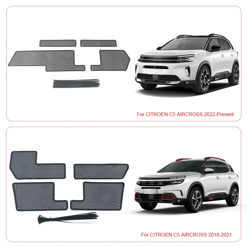 Stainless Steel Car Insect Screening Mesh Front Grille Insert Net For CITROEN  C5 AIRCROSS 2018-2025 External Auto Accessories