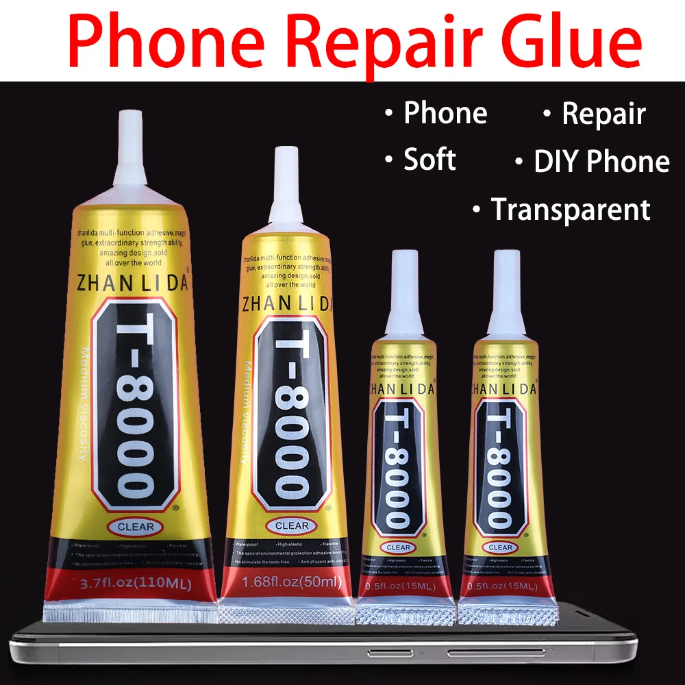 15/50/110ML Transparent T8000 Glue Clear Phone Repair Jewelry Craft Fiber Electronic Component Contact Adhesive T-8000 Sealant 2