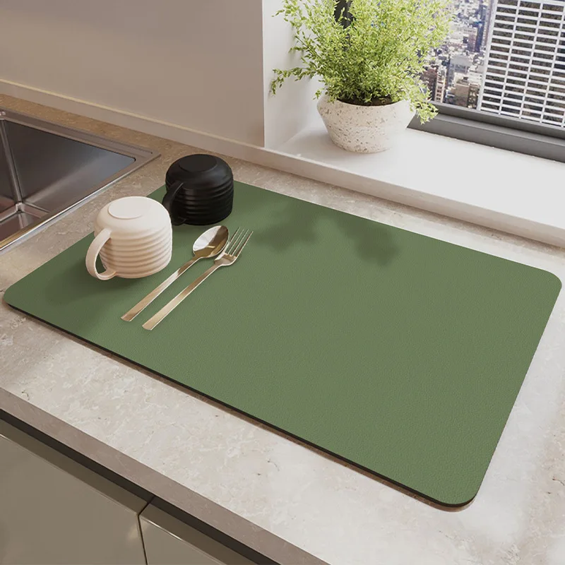 Absorbent Mat 1 PIECE MULTI-PURPOSE FOR KITCHEN COUNTERTOP CUP DRAIN AND BOWL TRAY DRYER