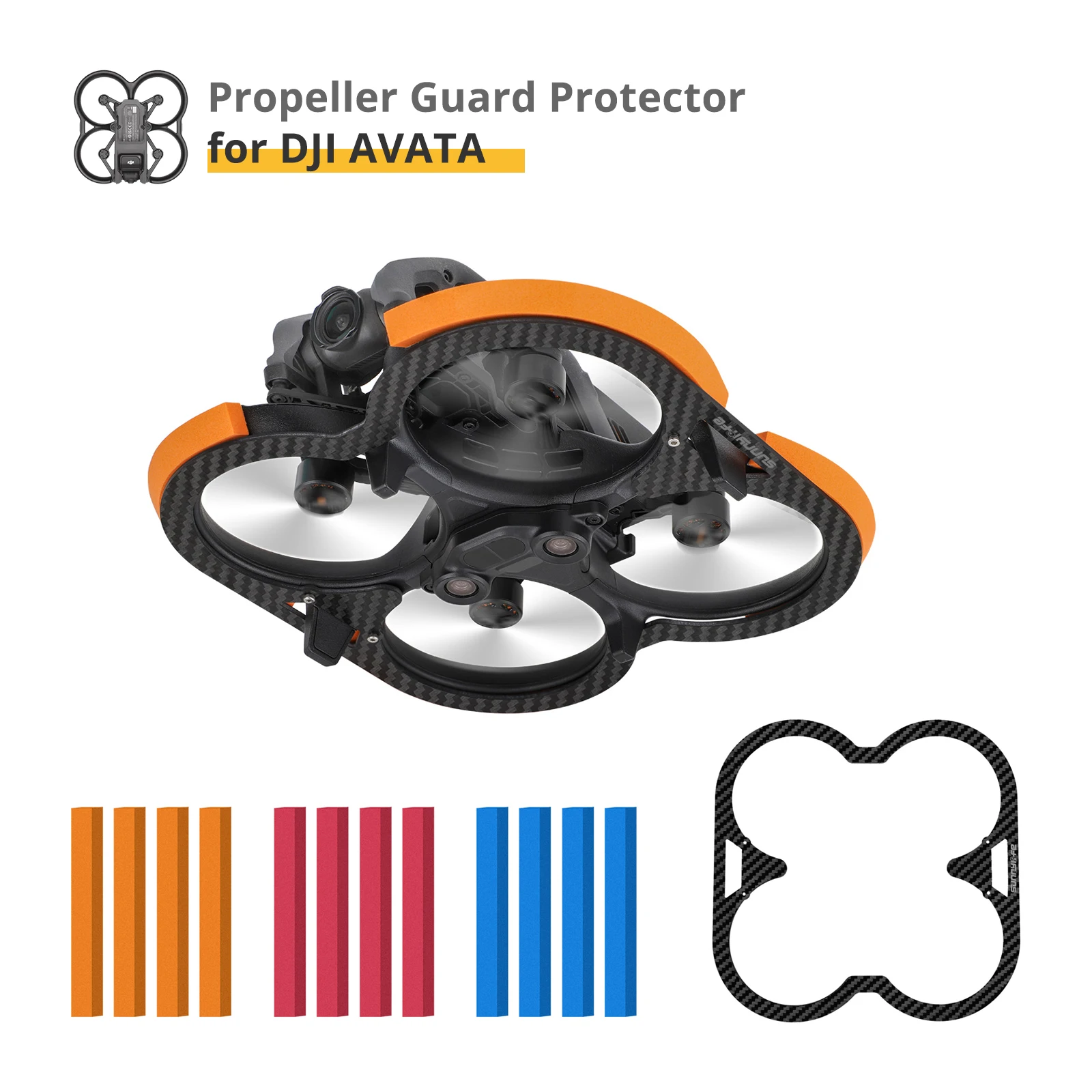 

Propeller Guard for DJI AVATA Soft Anti-Collision EVA Stripes Carbon Fiber Protector Gimbal Bumper Motor Covers Accessories Kits