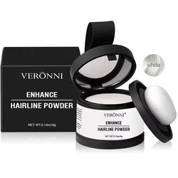 Black Hairline Concealer Powder - Instant Color & Waterproof Coverage for Natural - Looking Roots (14 - 14 - White)