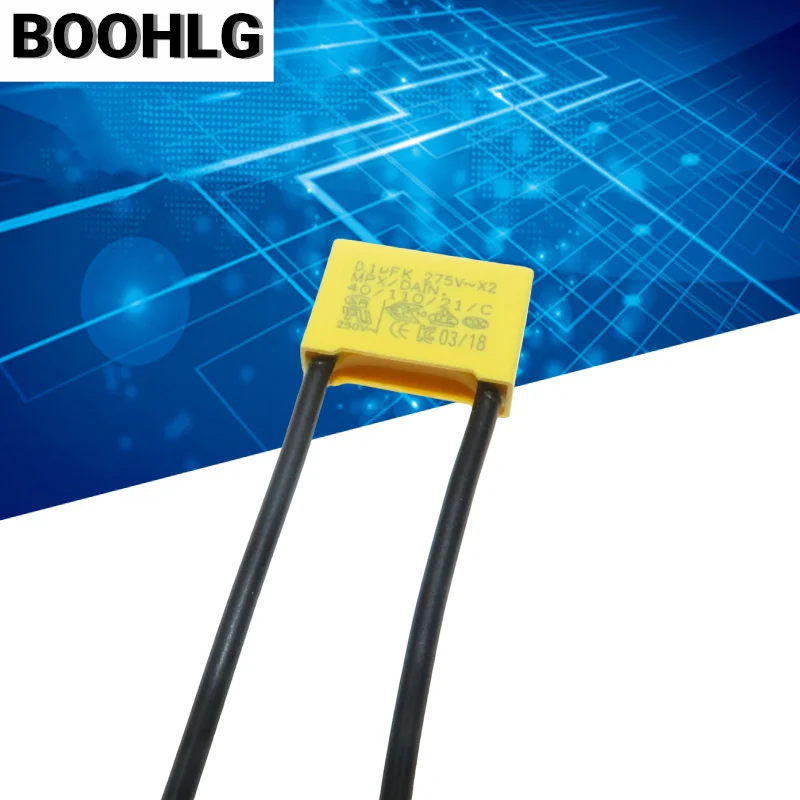 5PCS AD K X2 Safety capacitance Tape line 250V-275V 0.1uF 0.15uF 0.22uF 0.33uF 0.47uF Housing Flexible wire safety capacitor safety capacitor