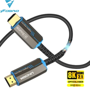 FDBRO 8K HDMI 2,1 волоконно-оптический кабель Hdmi 120 Гц 48 Гбит/с HDR HDCP для HD ТВ-приставки проектора Ps3/4 Ультра высокоскоростной компьютер