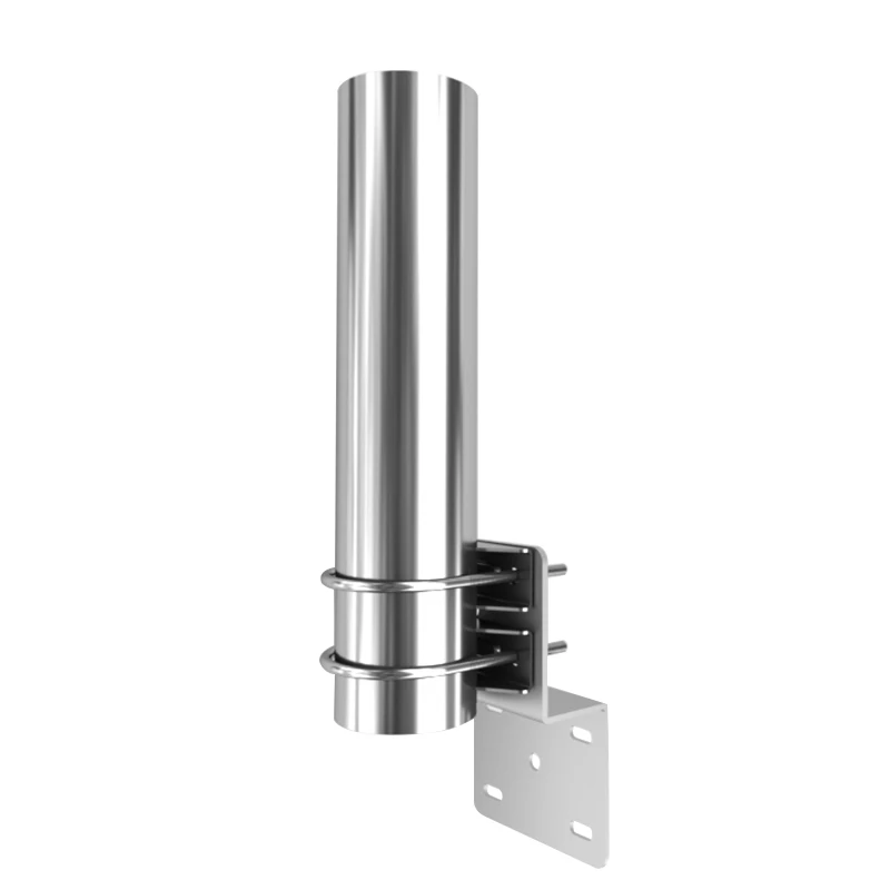 Antenna Pole Mount Bracket with Double U-Bolts Clamp V Jaw Bracket for Outside Home Antenna Pole Holder