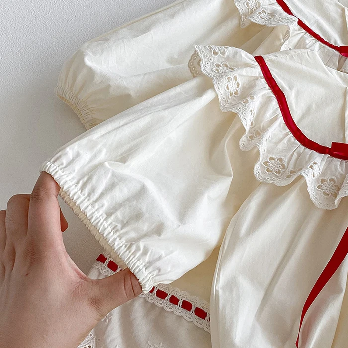 ملابس أطفال جديدة لخريف 2025 فستان حفلات للفتيات من عمر 2 إلى 7 سنوات رومبير للفتيات الصغيرات بأكمام طويلة فساتين أميرات للأطفال