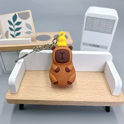 Adorable Capybara Keychain Doll - Charming PVC Soft Rubber Pendant for Backpacks and Mobile Phones (4)