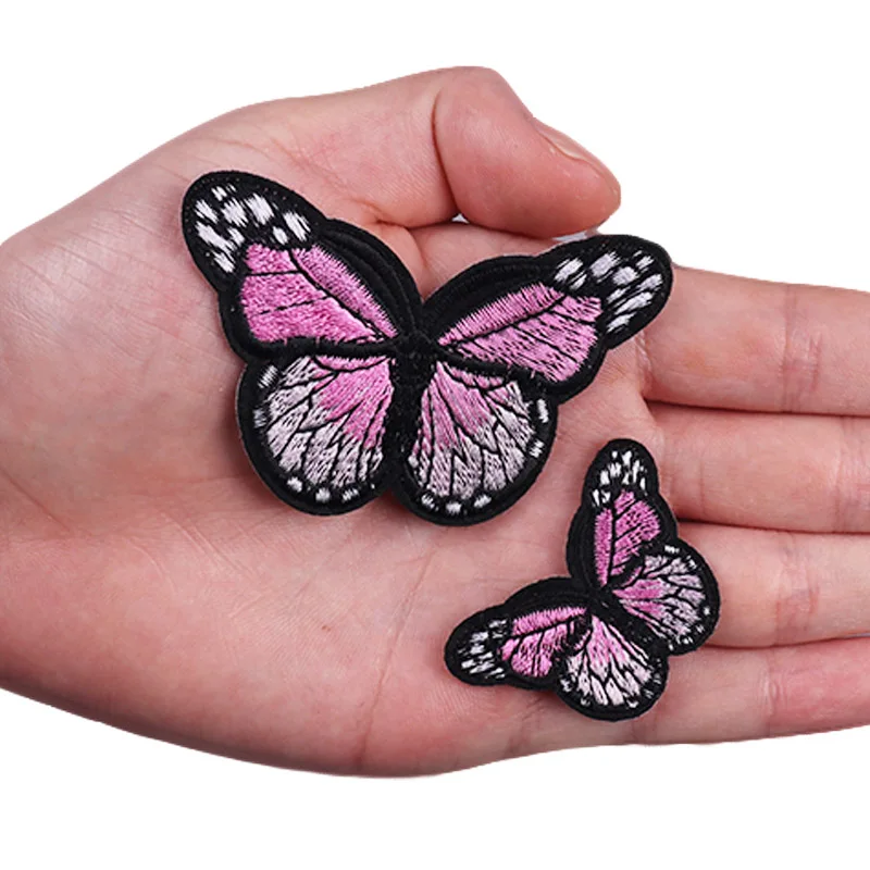 2PCS 21Color Butterfly Embroidered Patch Badges Iron On Patches For Clothing Thermoadhesive Patches On Clothes Sewing Appliques