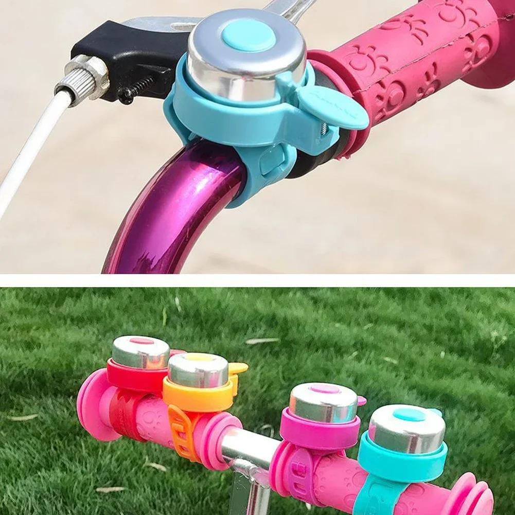 Corno Per Bicicletta Bambini - Campanello Forte, Morsetto Regolabile, Rosso/Blu/Arancio - Foto 2