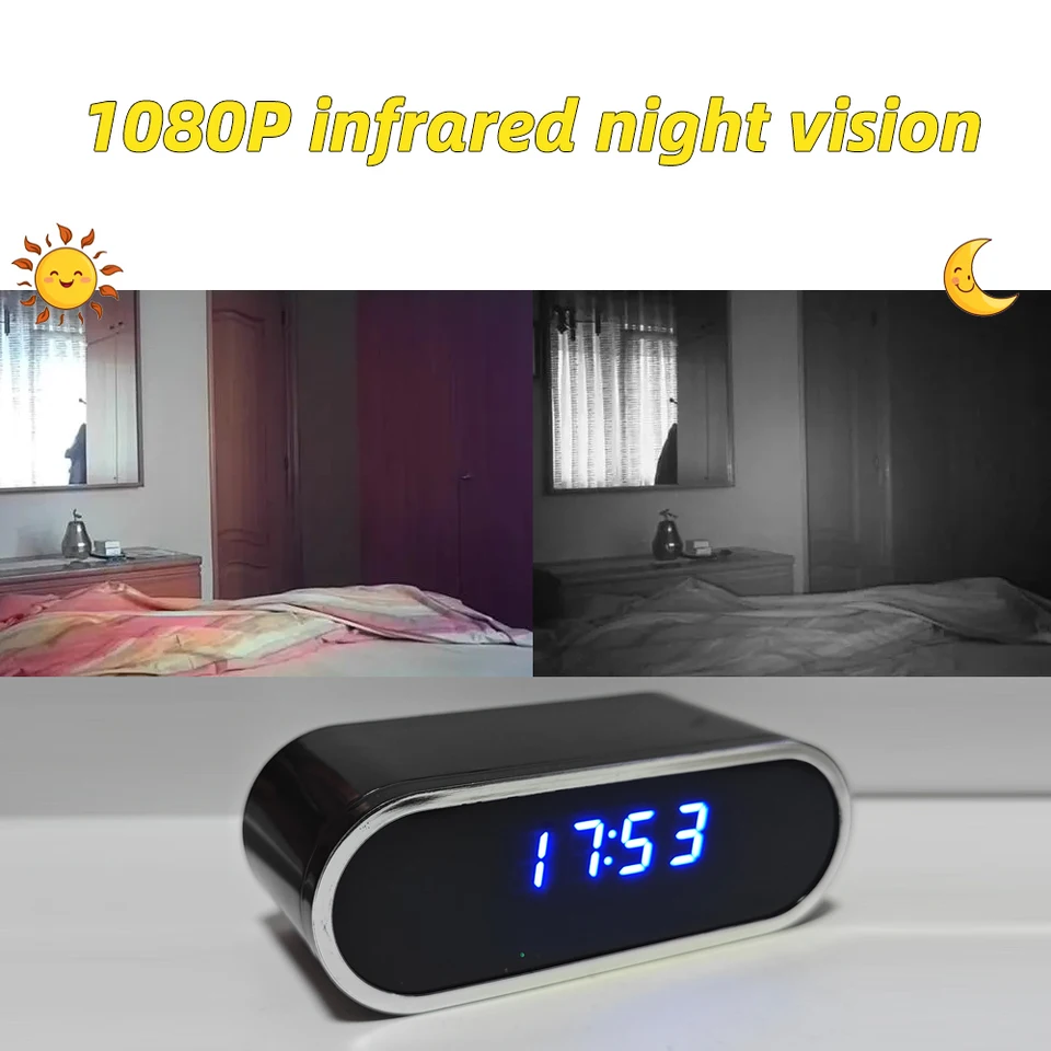 Sveglia Fotocamera WIFI 4K Con Audio, Rilevamento Movimento E Visione Notturna – App Gratuita