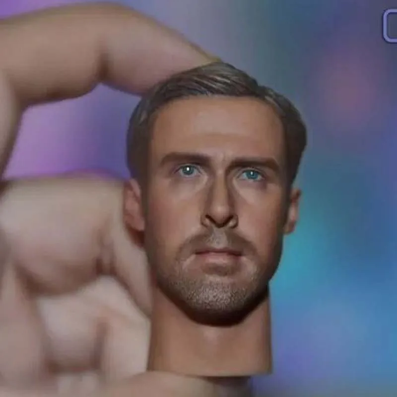 

1/6 Scale Blade Head Sculpt Male Soldier Ryan Gosling Head Carving Model Toy for 12in Action Figure Collections