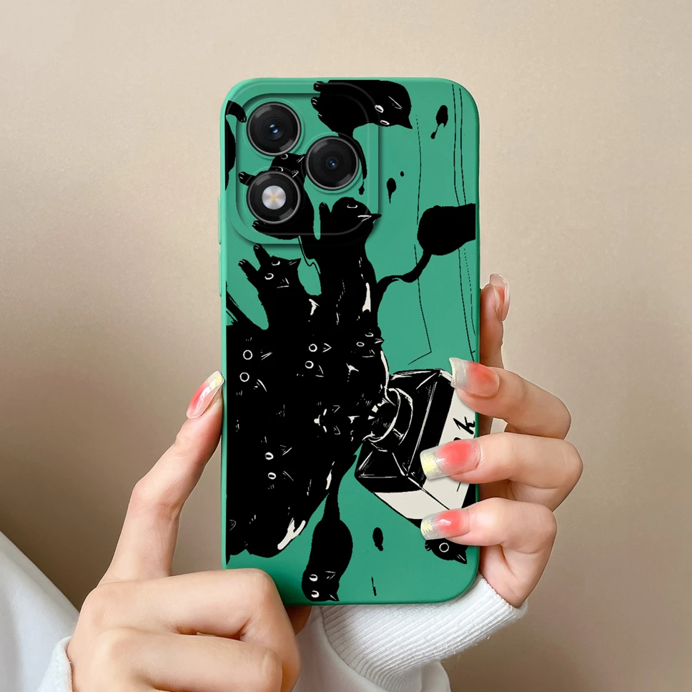 Lovely Flower Star Pattern Liquid Silicone Soft Case - High Quality Back Cover