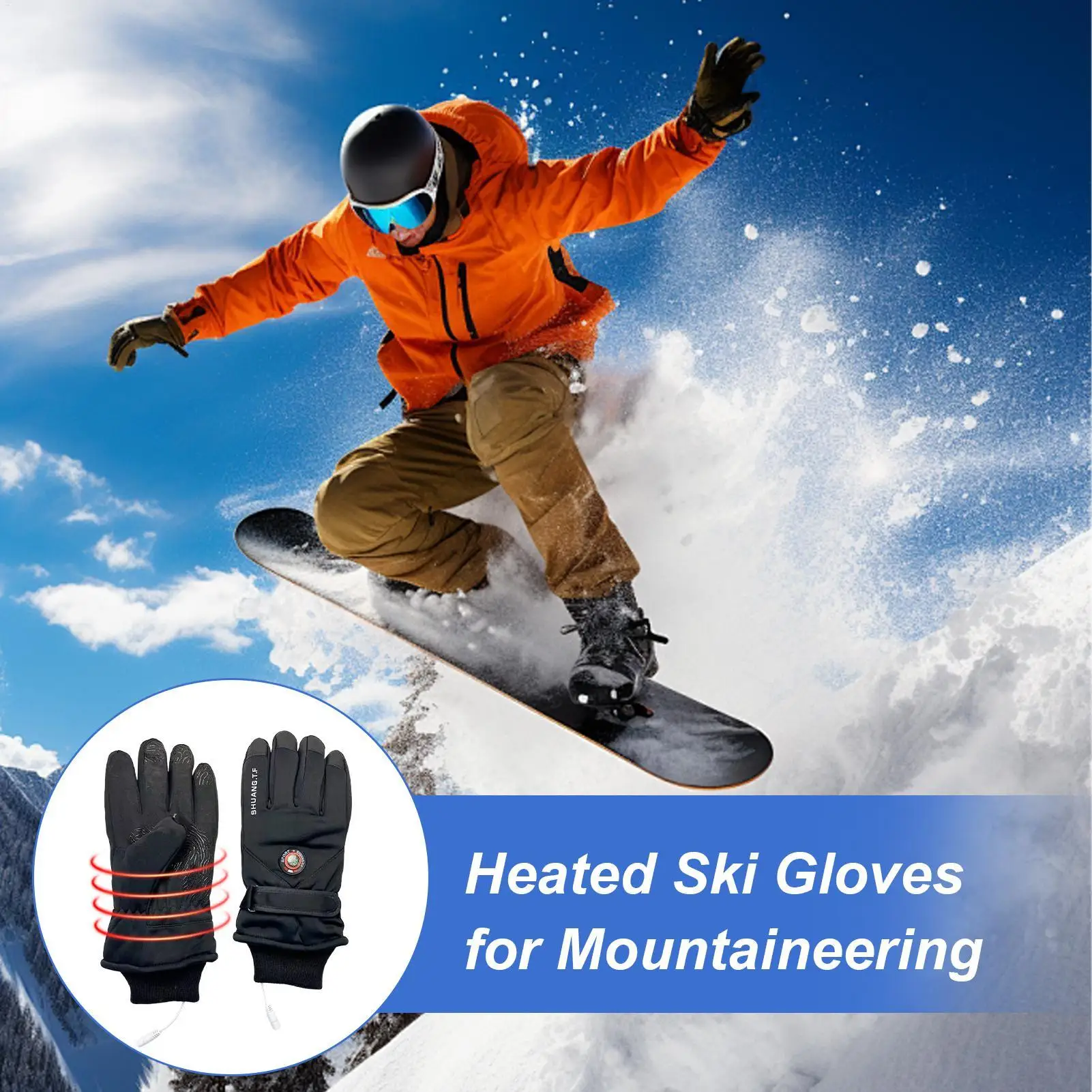 Heated Work Gloves Touchscreen Heating Mittens USB USB Heated Gloves For Men Women Outdoor Activities Sports Cycling Skiing