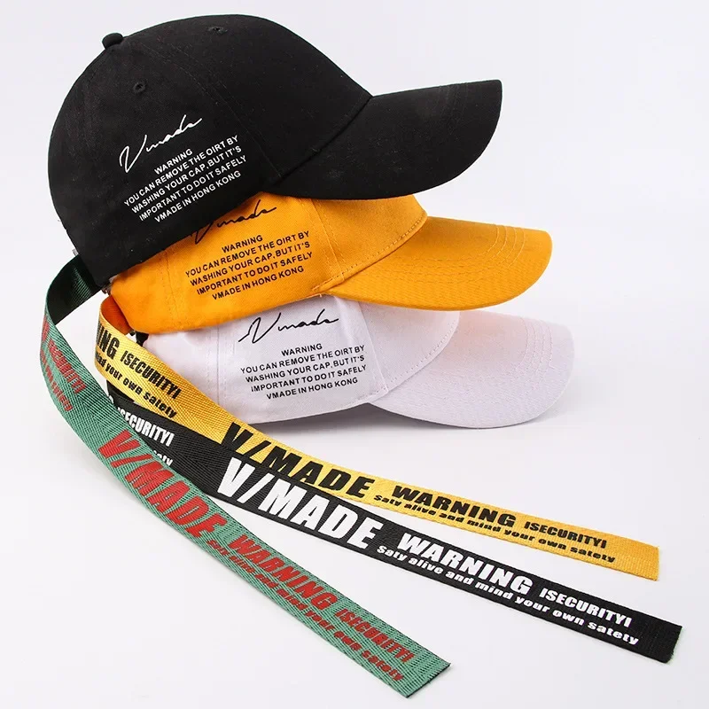 Y2K Baseball Cap for Men Women Long Strap Tail Kpop Hip hop Summer Cap Unisex Style Letters Print Trucker Hat 2