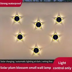 Lampe solaire LED imperméable en forme de fleur de prunier, luminaire décoratif d'extérieur, idéal pour un jardin 
