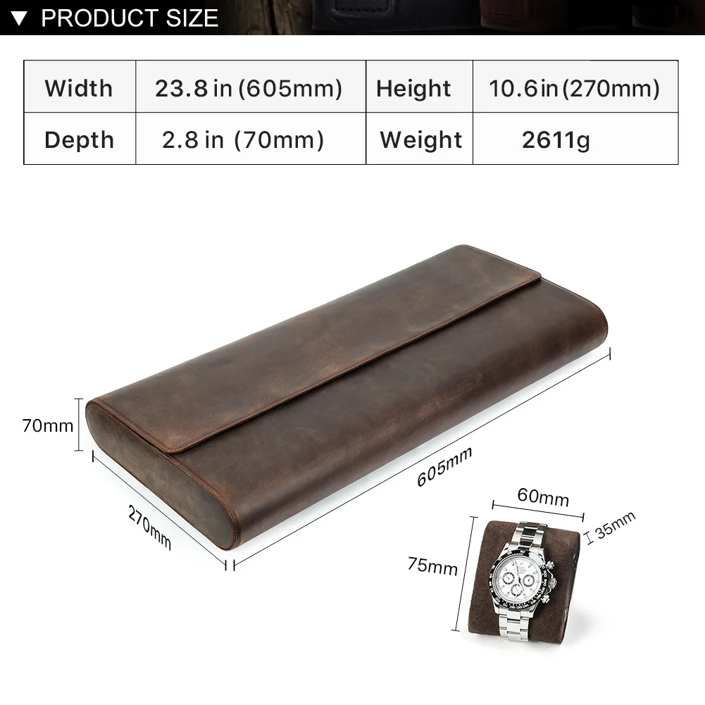 Large Display Box 24 Slots Wrist Watch Holder Storage Organizer Retro Leather Watch Jewelry Case For Lover
