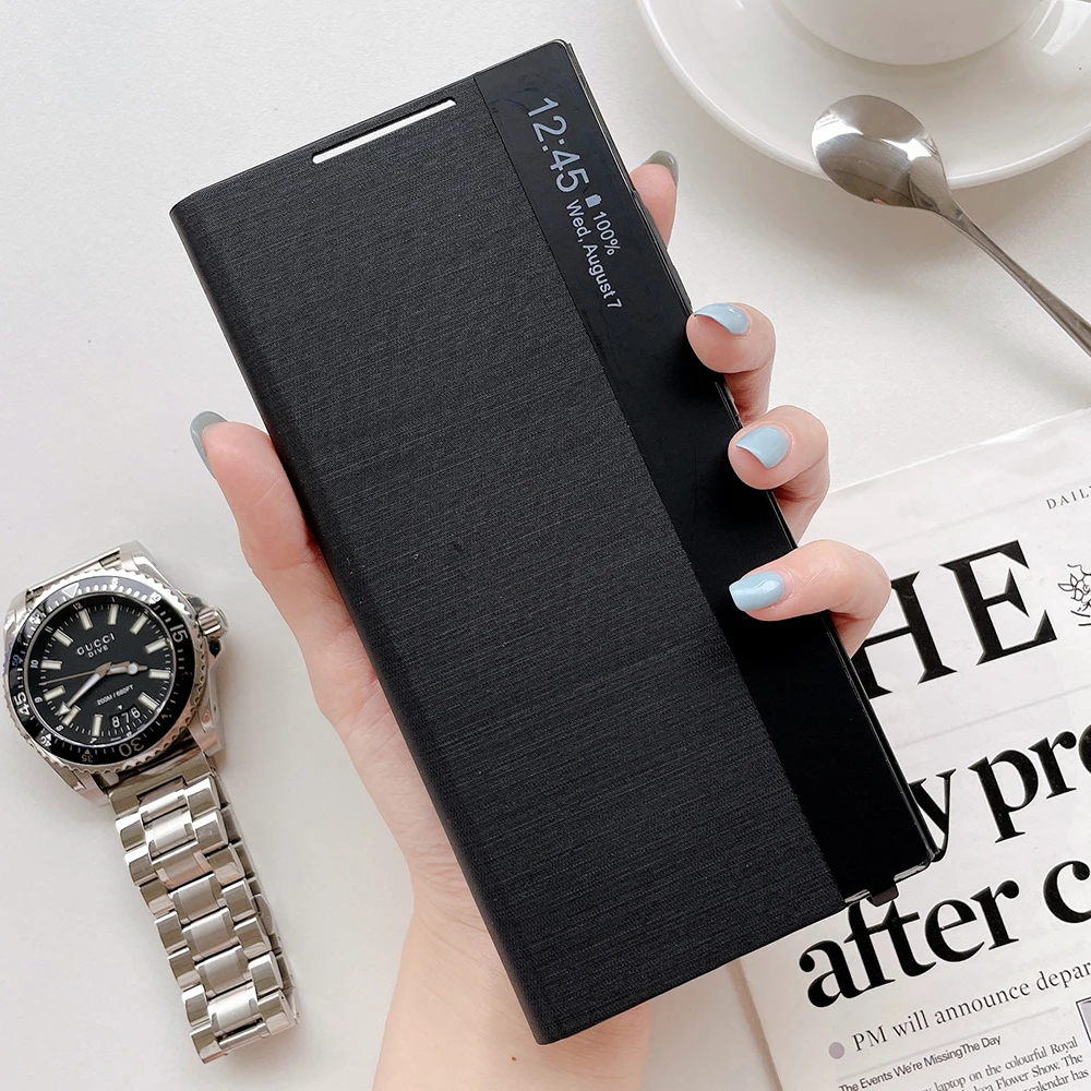 samsung galaxy s22 ultra case Official Samsung Galaxy Note 20 Ultra 5G Smart Clear View Flip Case Intelligent High Quality Leather Protection Cover For Note20 galaxy s22 ultra case