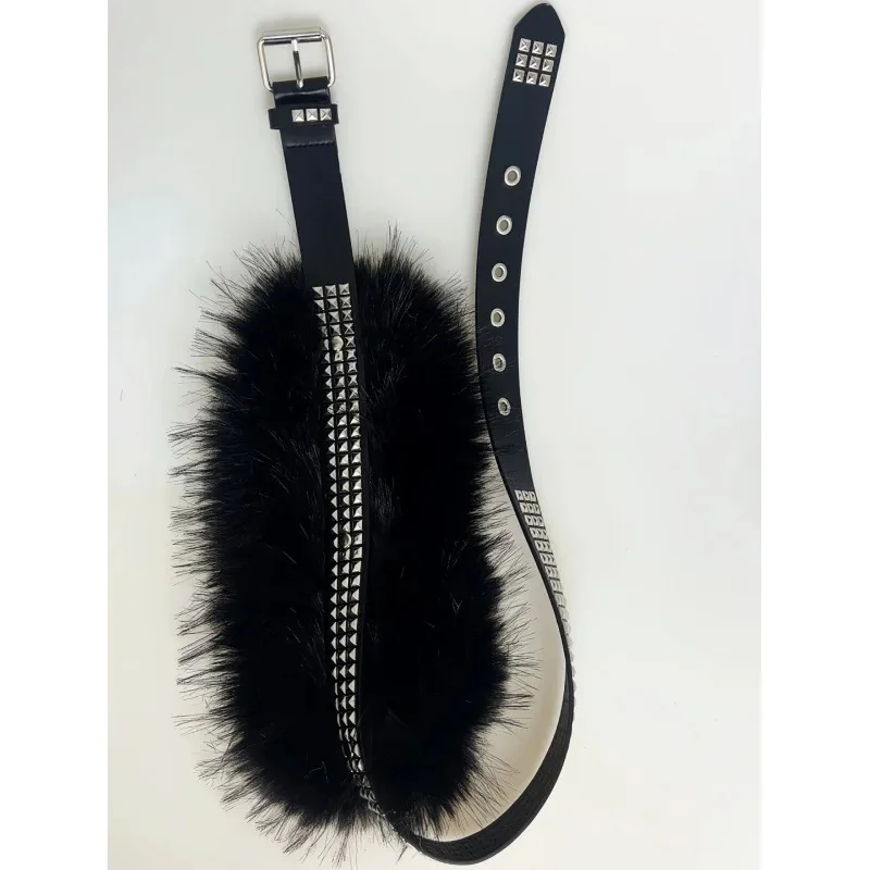 Pyramid fur belt