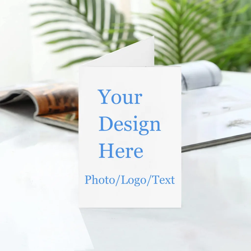 Personalized Greeting Cards with Envelopes Card Your Photo Text for Birthday Wedding Graduation Thank You Card