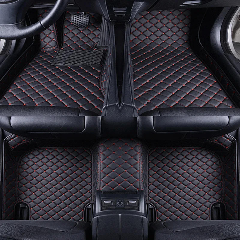 

Custom Leather Car Floor Mats For Peugeot 3008 2013-2019 Auto Accessories Tapete Automotivo Para Carro Styling Interior