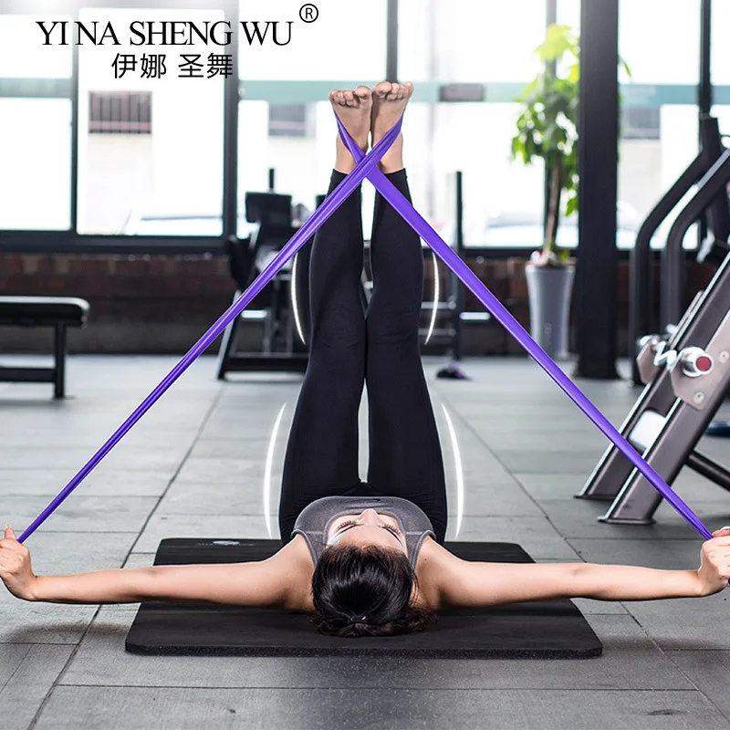 Yoga Resistance Bands 5 Piece Pilates Equipment Set Monochrome PP Stretching and Sculpting with Exercise Bands Yoga Ball for Gym
