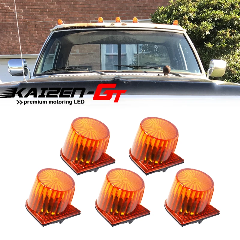 5pcs Amber /Smoked Color Roof Running Clearance Light Lenses For DODGE