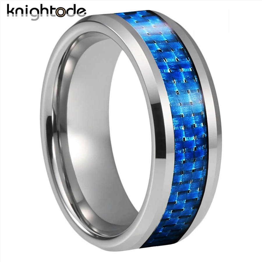 6mm 8mm Original Tungsten Carbide Ring Carbon Fiber Inlay for Men Women Fashion Jewelry Engagement Band Beveled Comfort Fit promise 100% original packaging import sct2h12nzgc11 sct2h12nz to 3pfm silicon carbide mos tube 1700v