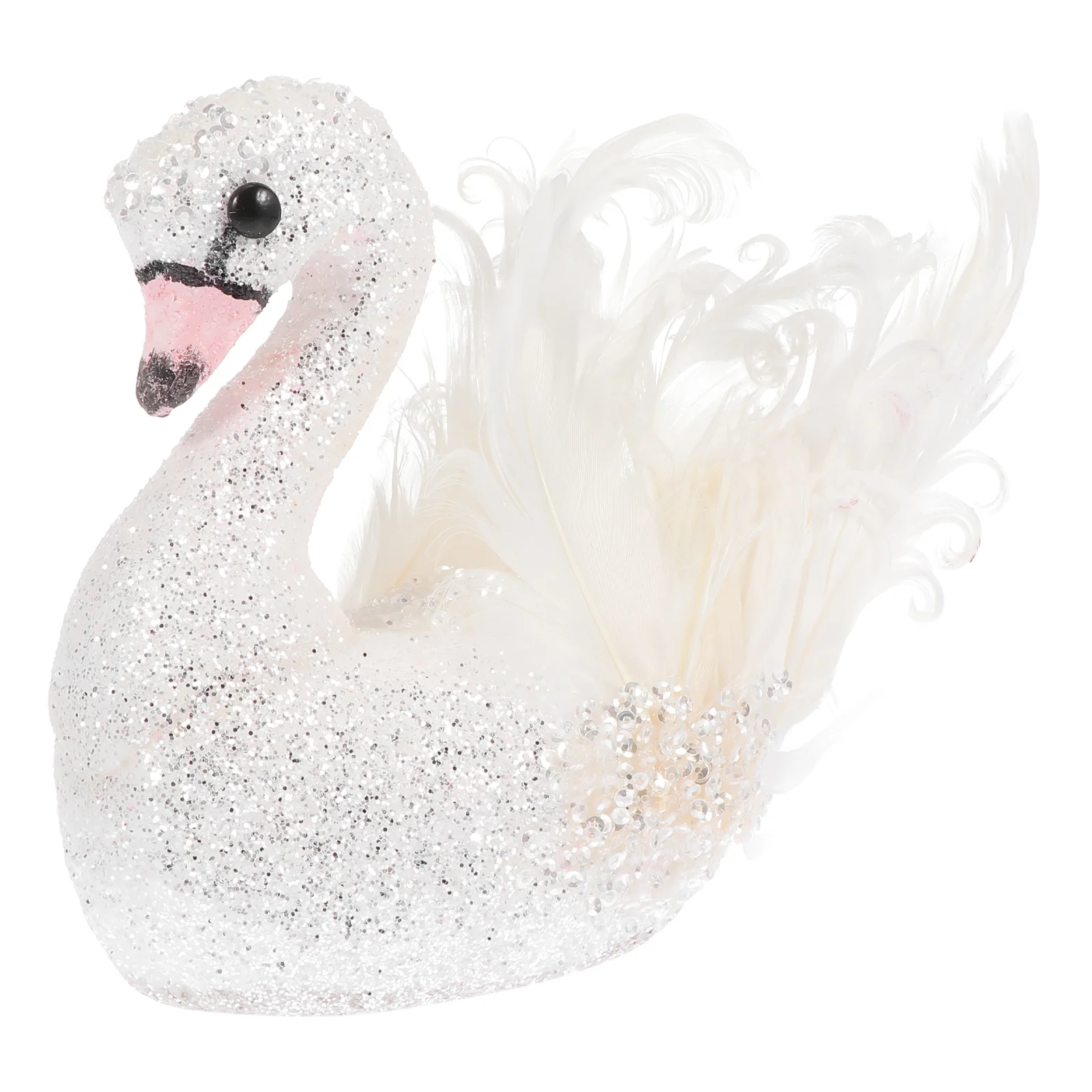 

Swan Ornaments Flannelette Shaped Desktop Adorn Decor Home Car Christmas Decorations